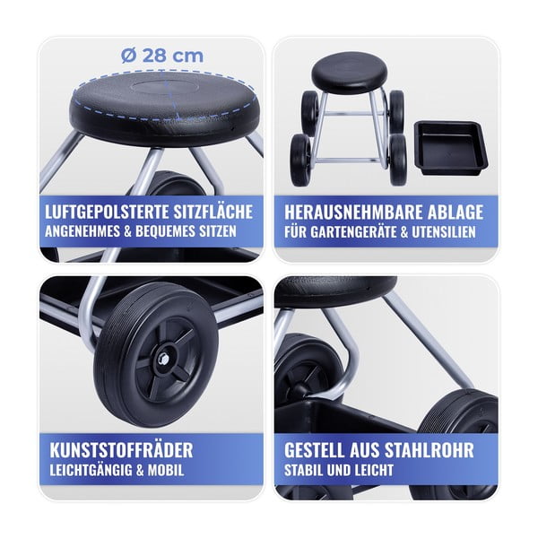 Черен/сив градински стол Secura – Maximex-image-4