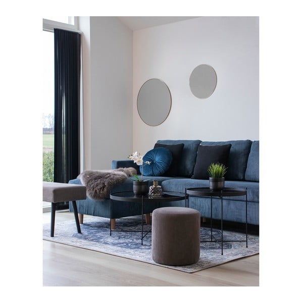 Стенно огледало с рамка в златист цвят, ø 40 cm Jersey - House Nordic-image-2