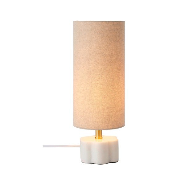 Бяла/бежова ленена настолна лампа (височина 33 cm) Joline – Ellos Home-image-3