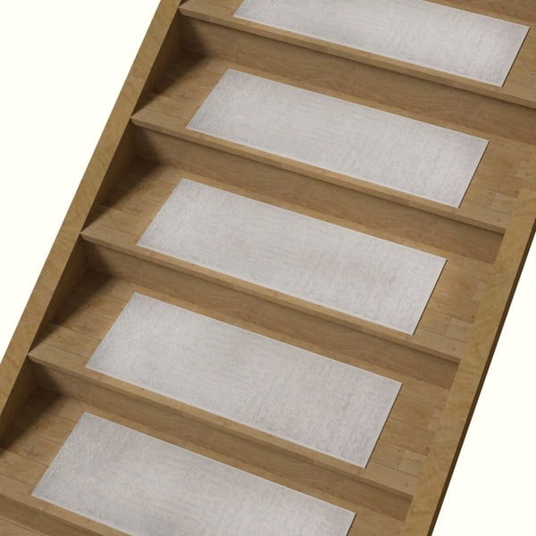 Кремави памучни килими за стълби в комплект 16 бр. 25x65 cm Milano Beyaz – Vitaus-image-2
