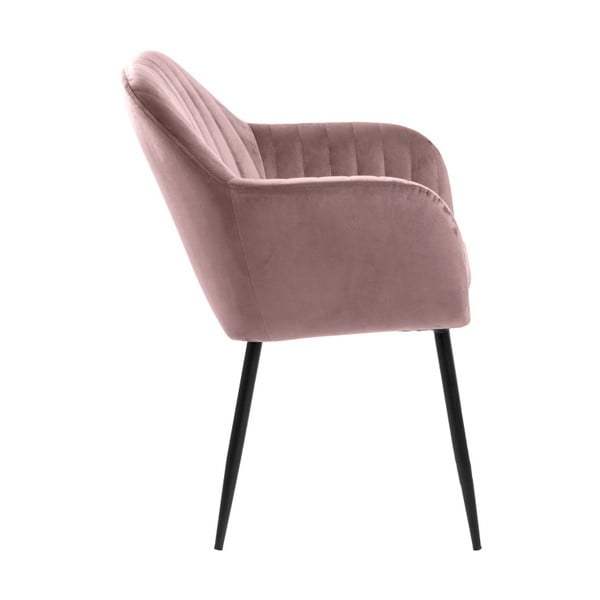 Розов тапициран трапезен стол Emilia – Actona-image-2