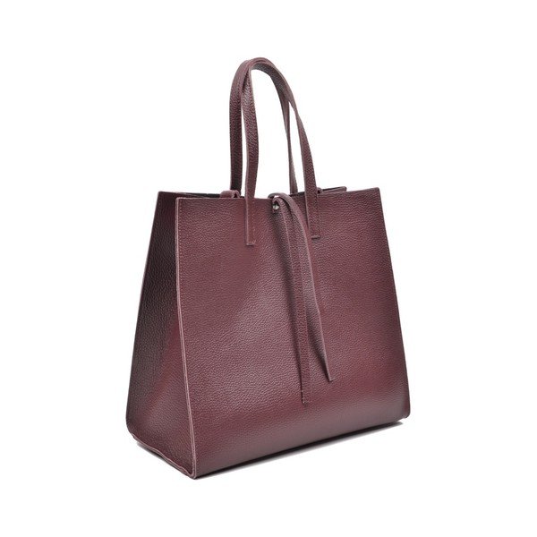 Виненочервена кожена чанта Mangotti Vera - Mangotti Bags-image-1