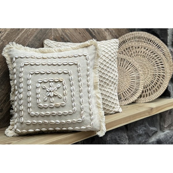 Памучна калъфка за възглавница 43x43 cm Seashells – Mioli Decor-image-4