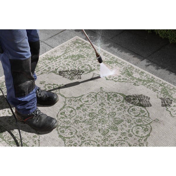 Зелен и бежов килим на открито Oslo, 80 x 150 cm - Ragami-image-4