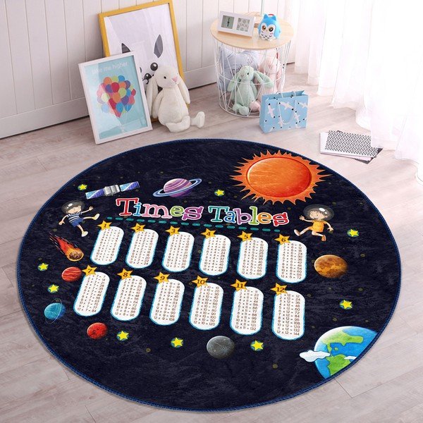 Черен детски килим ø 80 cm Comfort - Mila Home-image-2