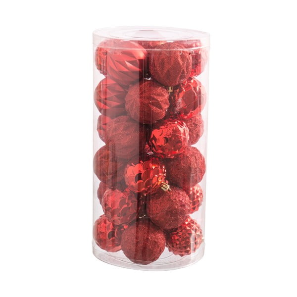 Комплект от 30 червени коледни декорации Unimasa Balls - Casa Selección