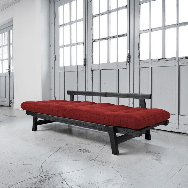 Rozkládací pohovka Karup Step Black/Passion Red-image-3