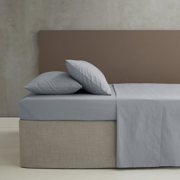 Сив чаршаф от перкал 180x260 cm Easy Iron Percale – Catherine Lansfield-image-1