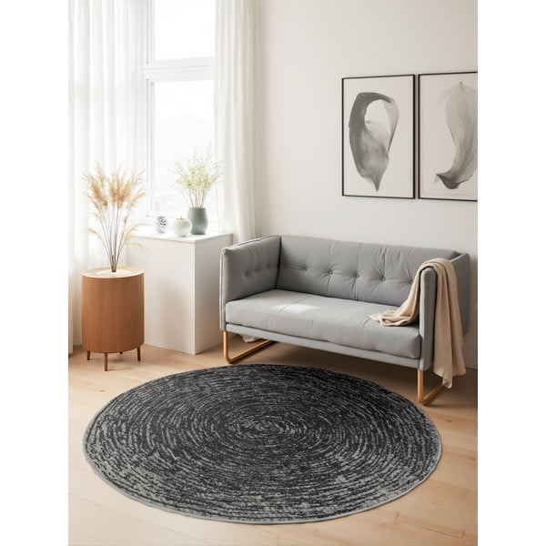 Сив кръгъл килим ø 120 cm Gloria Cavallo – Hanse Home-image-1