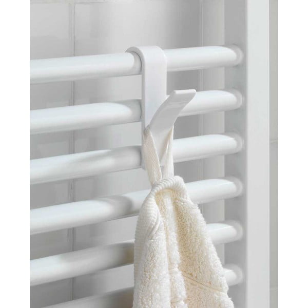 Комплект от 2 бели куки за кърпи - Wenko Radiator-image-1