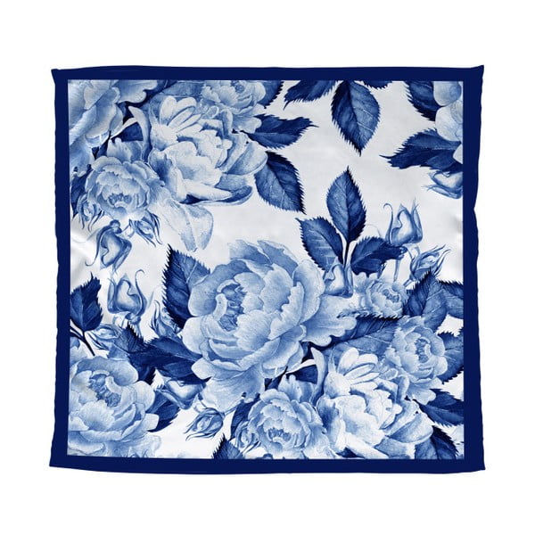 Син шал , 55 x 55 cm Blue Flowers - Madre Selva