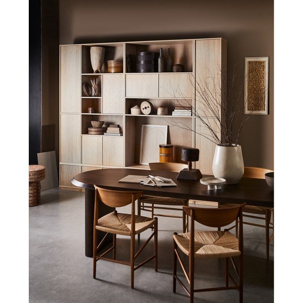 Модулен шкаф за книги в естествен дъб 77x199 cm Modulair - vtwonen-image-1