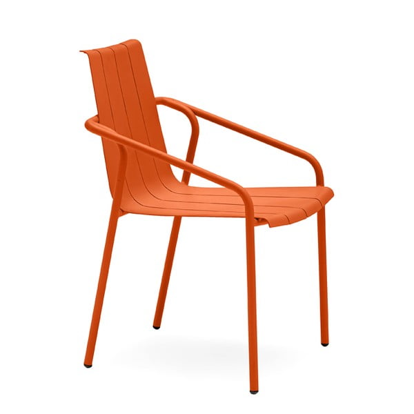 Оранжеви метални градински столове в комплект от 4 бр. Fleole – Ezeis