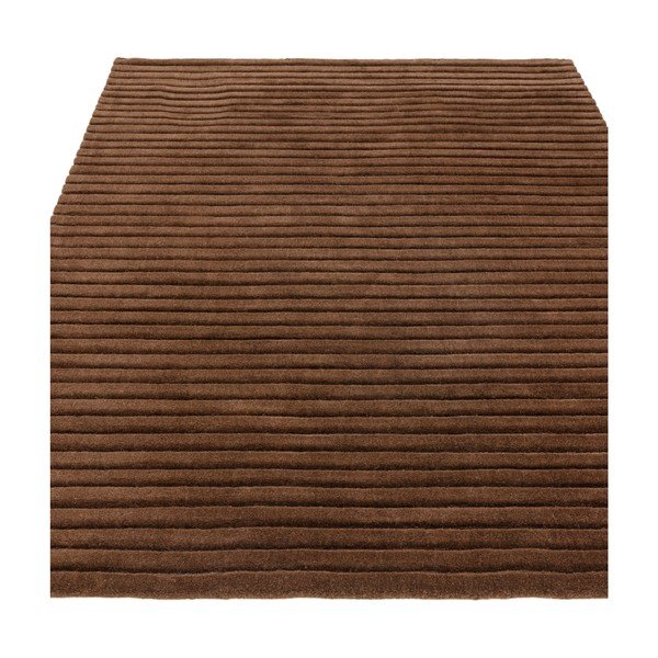 Тъмнокафяв ръчно изработен вълнен килим 160x230 cm – Asiatic Carpets-image-1