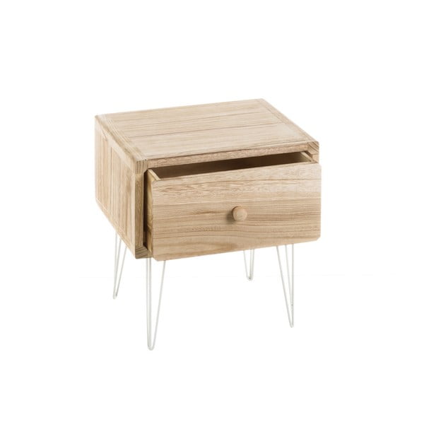 Нощно шкафче от екзотична дървесина в естествен цвят Natural Way - Casa Selección-image-2