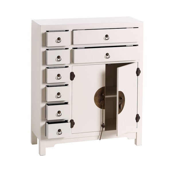 Бял висок скрин 73x90 cm Oriente – Ixia-image-2