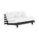 Кремав разтегателен диван 160 cm Roots Black Night – Karup Design