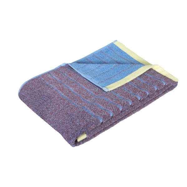 Синьо-лилава памучна кърпа за баня Dora, 70 x 140 cm - Hübsch