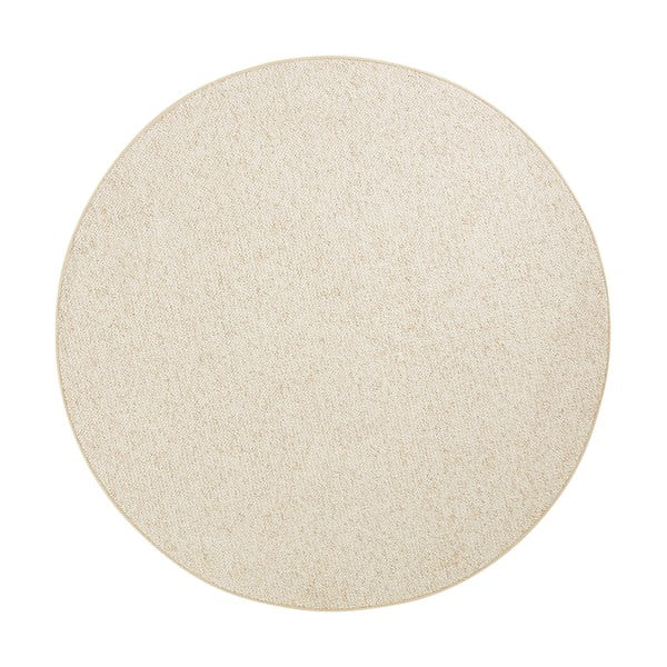Кремав кръгъл килим ø 133 cm Wolly – BT Carpet