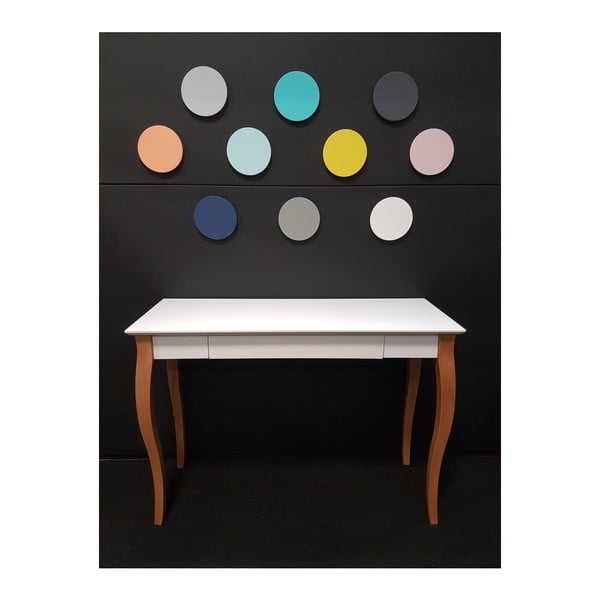 Бяло бюро за писане , дължина 105 cm Lillo - Ragaba-image-1