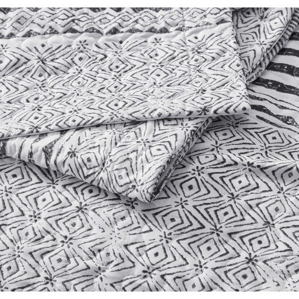 Přehoz z mikroperkálu se dvěma povlaky na polštář Sleeptime Elegant Stripe, 250 x 260 cm-image-3