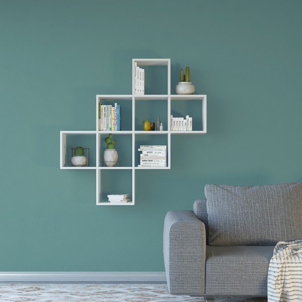 Бял стенен рафт Davie, ширина 115 cm - Homemania