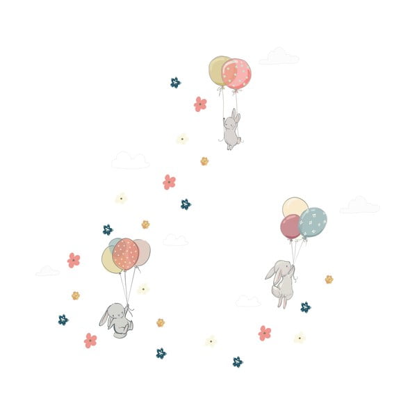 Детски стикери за стена Летящи зайци - Ambiance-image-2