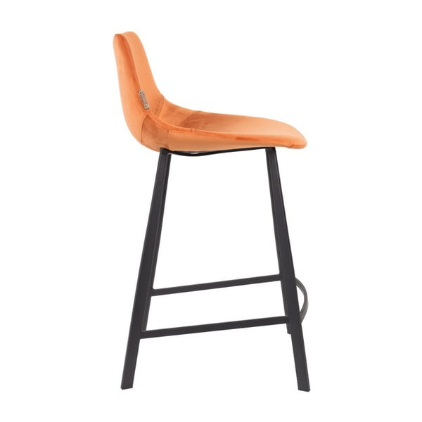 Комплект от 2 оранжеви бар стола с кадифена покривка, височина 91 cm - Dutchbone-image-2