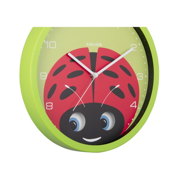 Детски часовник ø 31 cm Peekaboo Ladybug – Karlsson-image-3