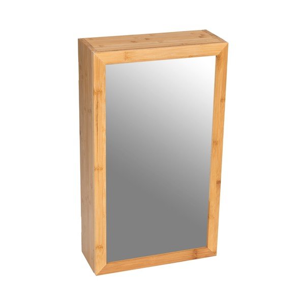 Шкаф за баня от бамбуково дърво с огледало Bambusa - Wenko-image-3