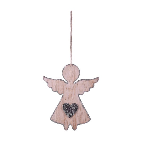 Голяма висяща коледна украса във формата на ангел със сърце Ego decor - Ego Dekor