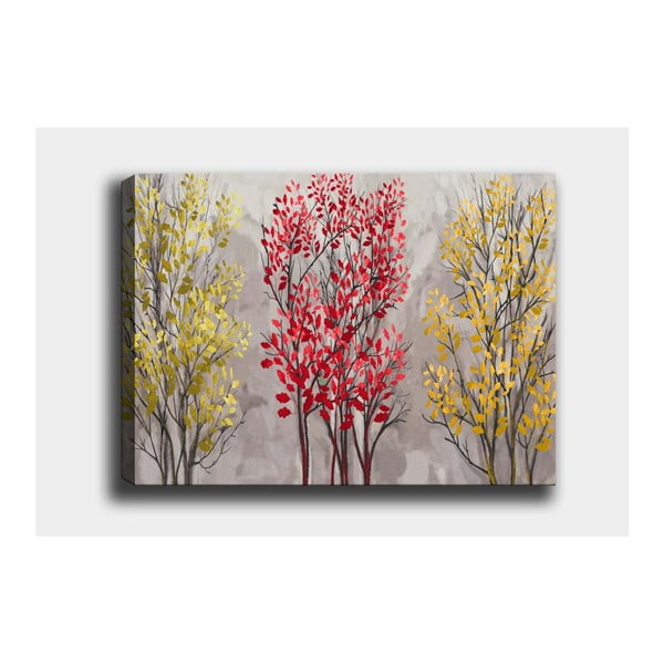 Картина за стена върху платно Есенно червено, 50 x 70 cm - Tablo Center