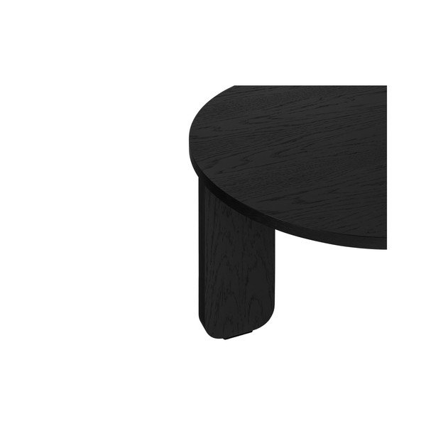 Черна кръгла масичка за кафе с дъбов плот ø 55 cm Kuvu – noo.ma-image-4