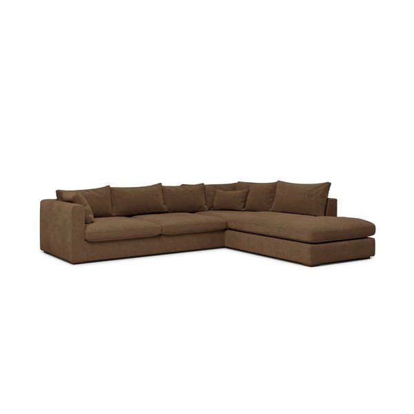 Кафяв ъглов диван (десен ъгъл) Comfy - Scandic-image-1