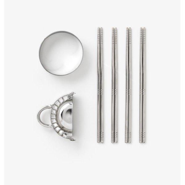 Бежови пръчици в комплект от неръждаема стомана за 4 души The Essentials - Dumpling Tools – Printworks-image-3