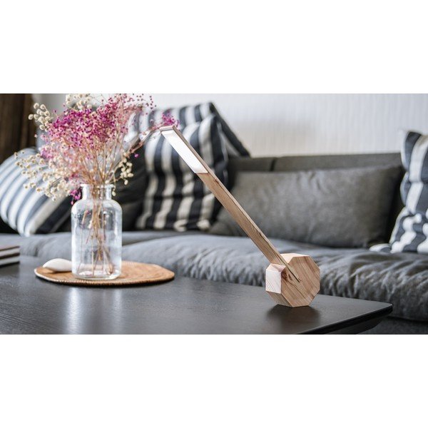 Светлокафява LED настолна лампа (височина 38 cm) Octagon One – Gingko-image-1