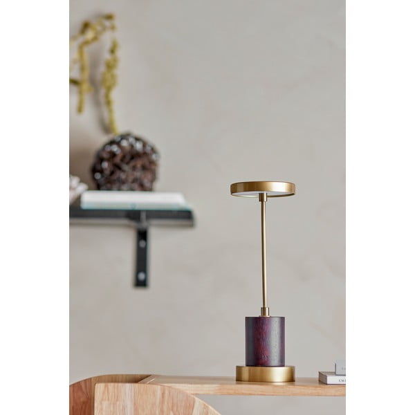 LED затъмняваща се настолна лампа в златист цвят с метален абажур (височина 30 cm) Chico – Bloomingville-image-1