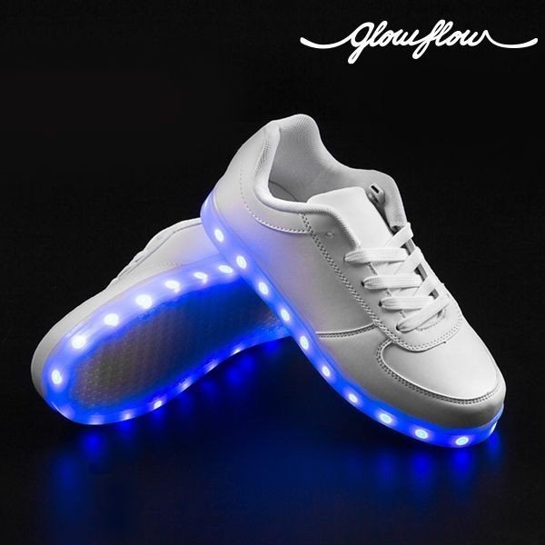 Бели LED маратонки GlowFlow Trainers, размер 40 - InnovaGoods-image-3
