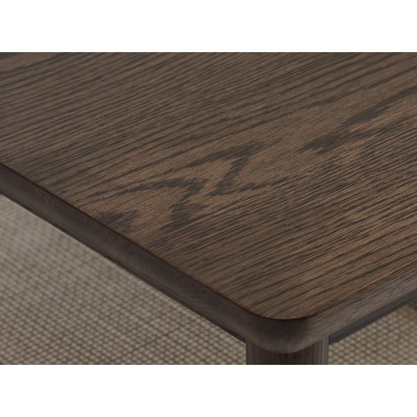 Кафява масичка за кафе с дъбов плот 60x120 cm Barrali – Unique Furniture-image-2