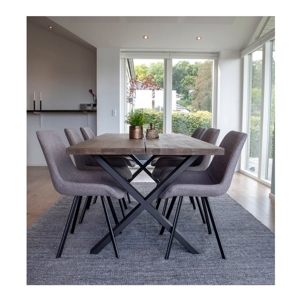 Трапезна маса от опушен маслен дъб, 200 x 95 cm Montpellier - House Nordic-image-1