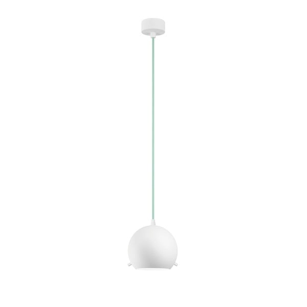 Бяла лампа за таван със зелен кабел Myoo - Sotto Luce