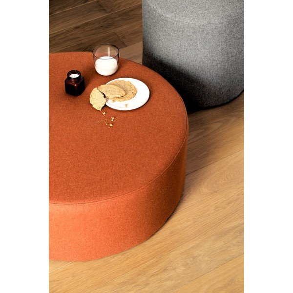 Теракотена вълнена табуретка Folk – noo.ma-image-2