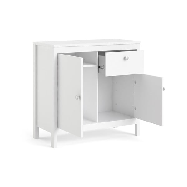 Бял нисък скрин 82x80 cm Madrid – Tvilum-image-4