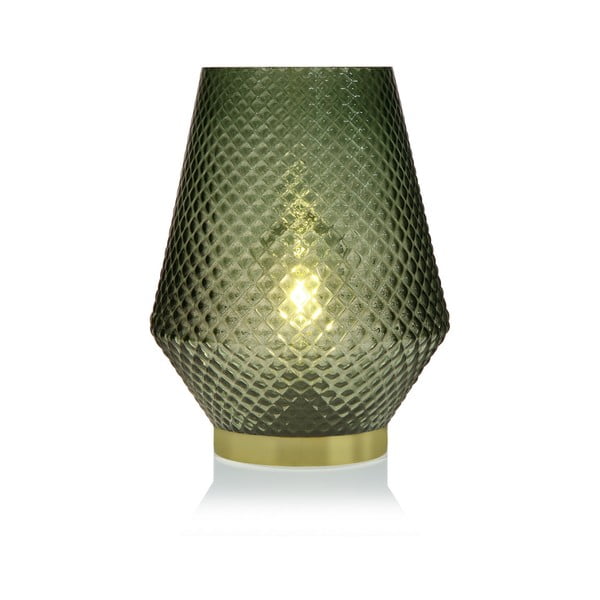 Зелена стъклена LED маслена лампа Relax, ⌀ 21 cm - Versa