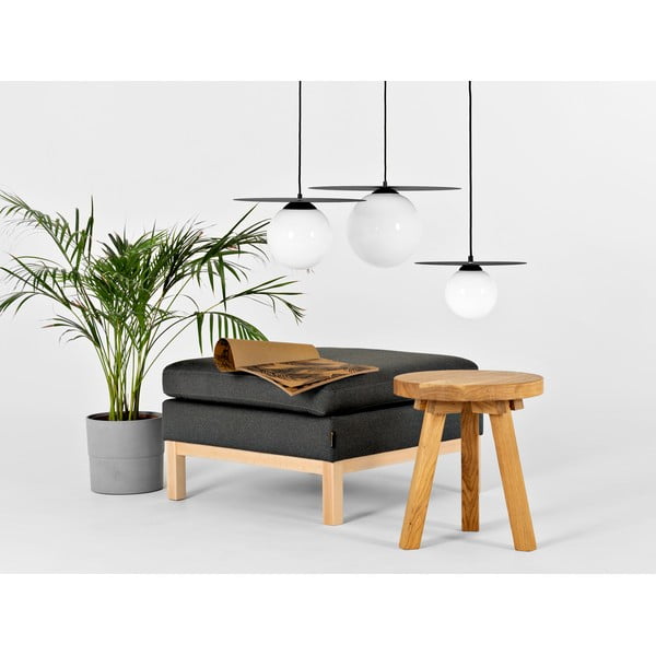 Черно висящо осветително тяло със стъклен абажур ø 40 cm Skiva Ball – CustomForm-image-2