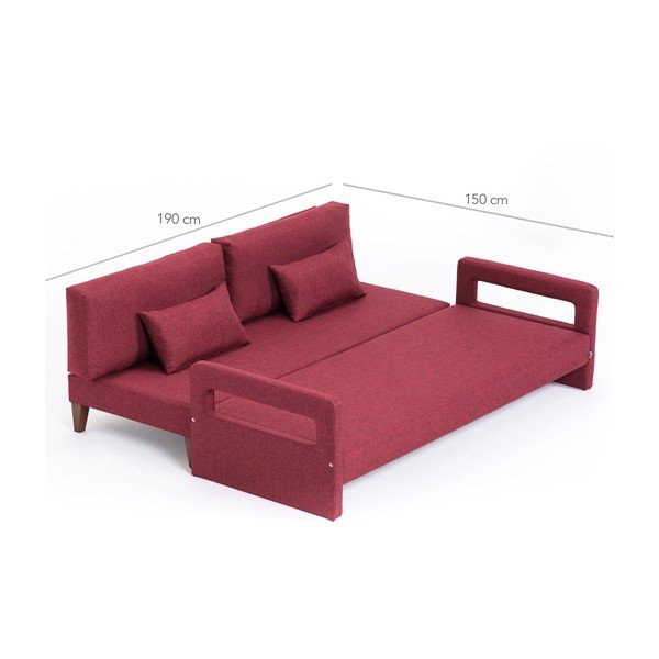 Винен разтегателен диван Hannah Comfort - Balcab Home-image-2