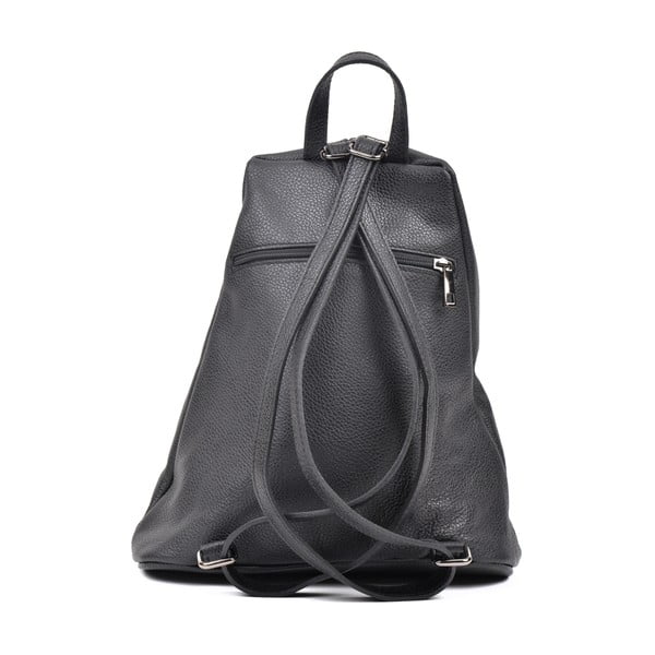 Черна кожена раница Mell - Luisa Vannini-image-1