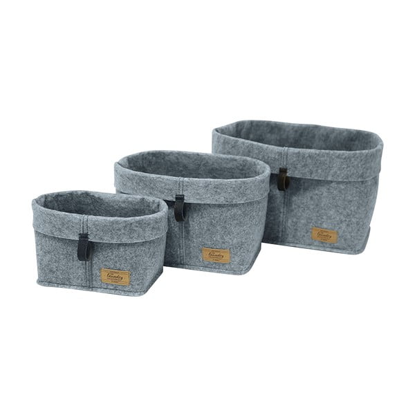 Сив текстилен органайзер Филц, 18 x 12 cm Feli - Wenko-image-4