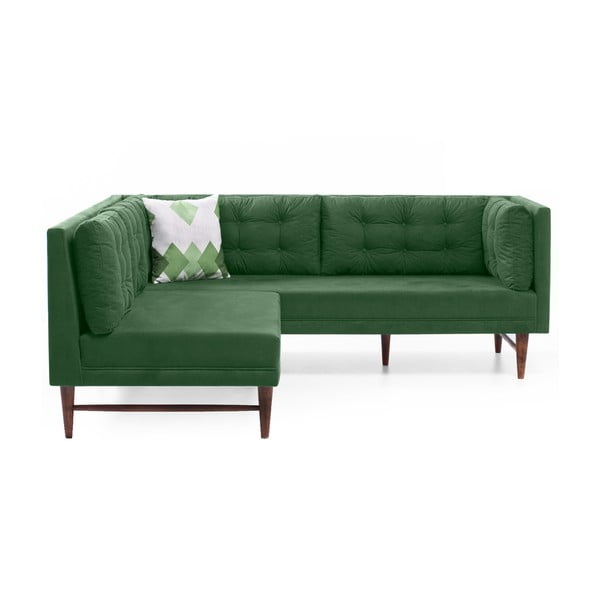 Зелен ъглов диван Barbara - Balcab Home