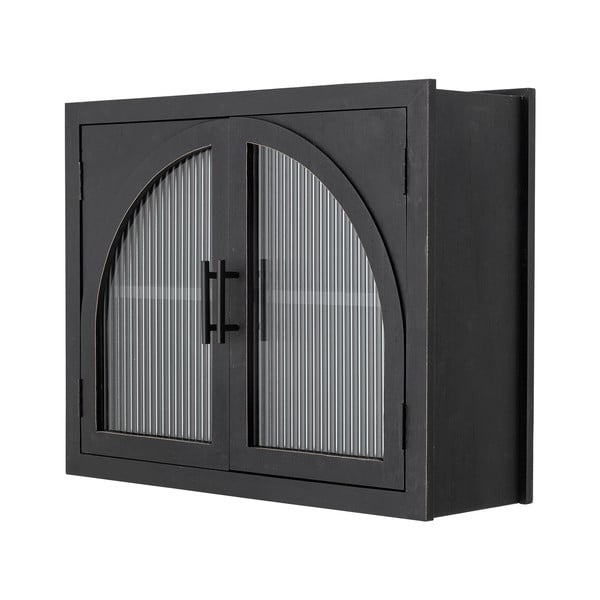 Черна висяща витрина от масивна ела 62x49x23 cm Lario – Bloomingville-image-2